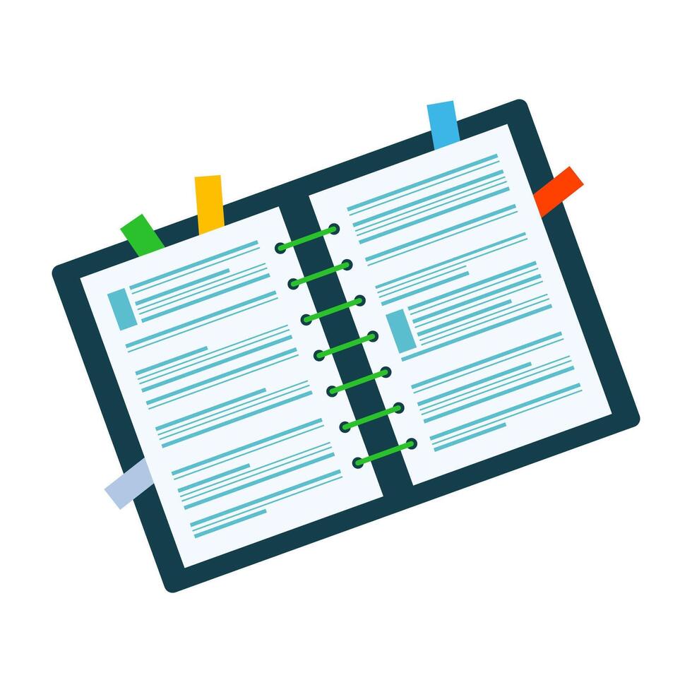 Organized to-do list and planning papers neatly arranged on a desk. Flat lay of office supplies with a clean, minimalist design. vector