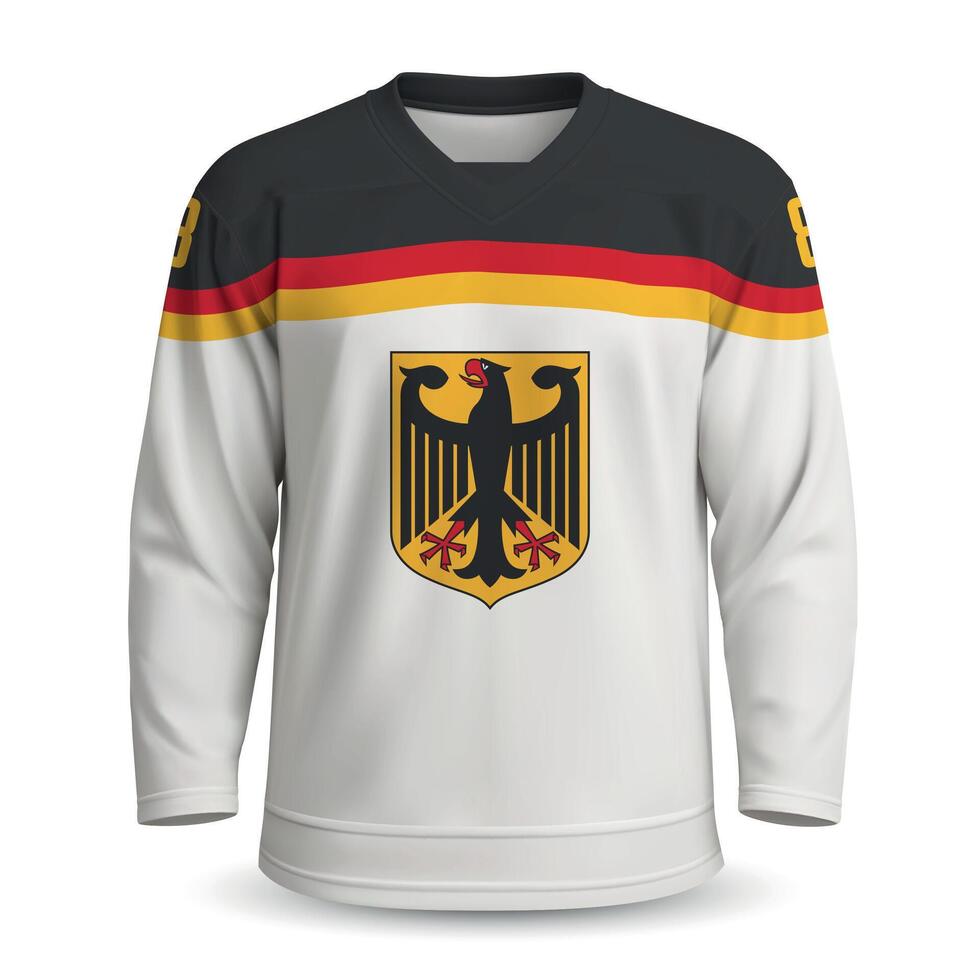Germany National Ice Hockey Team Home Jersey with National Symbol vector