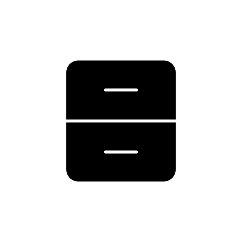 Storage Archive Solid Icon for Interface UI vector