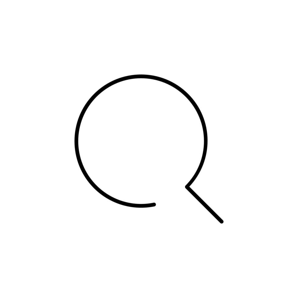 Magnifier Line Icon for Web Navigation vector