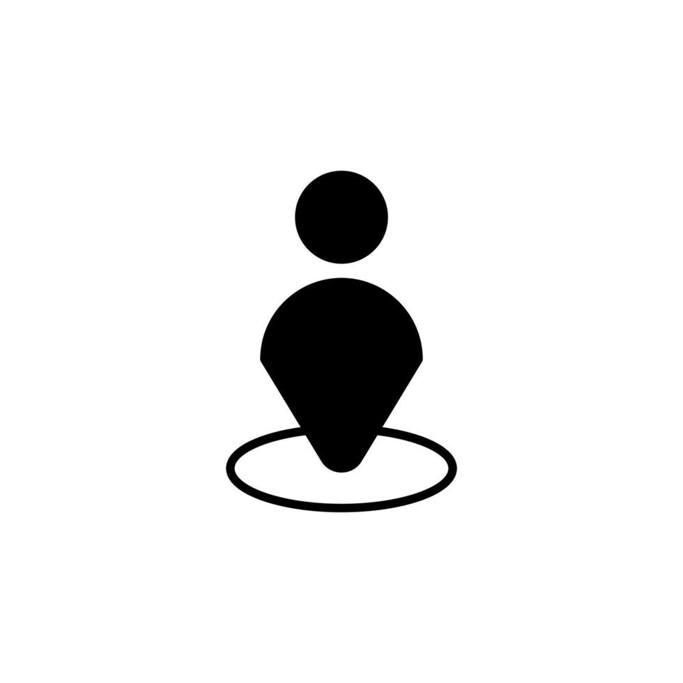 Radar Nearby Solid Icon for Mobile UI vector