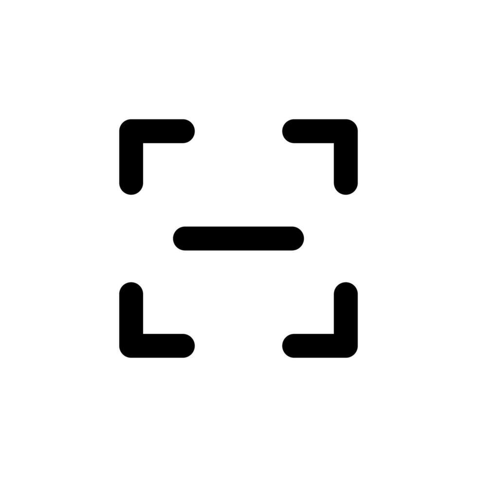 Scan Frame Solid Icon for App Interface vector