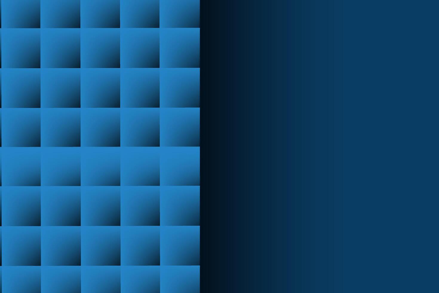 Blue Abstract Background with 3D Square Pattern and Gradient Side vector