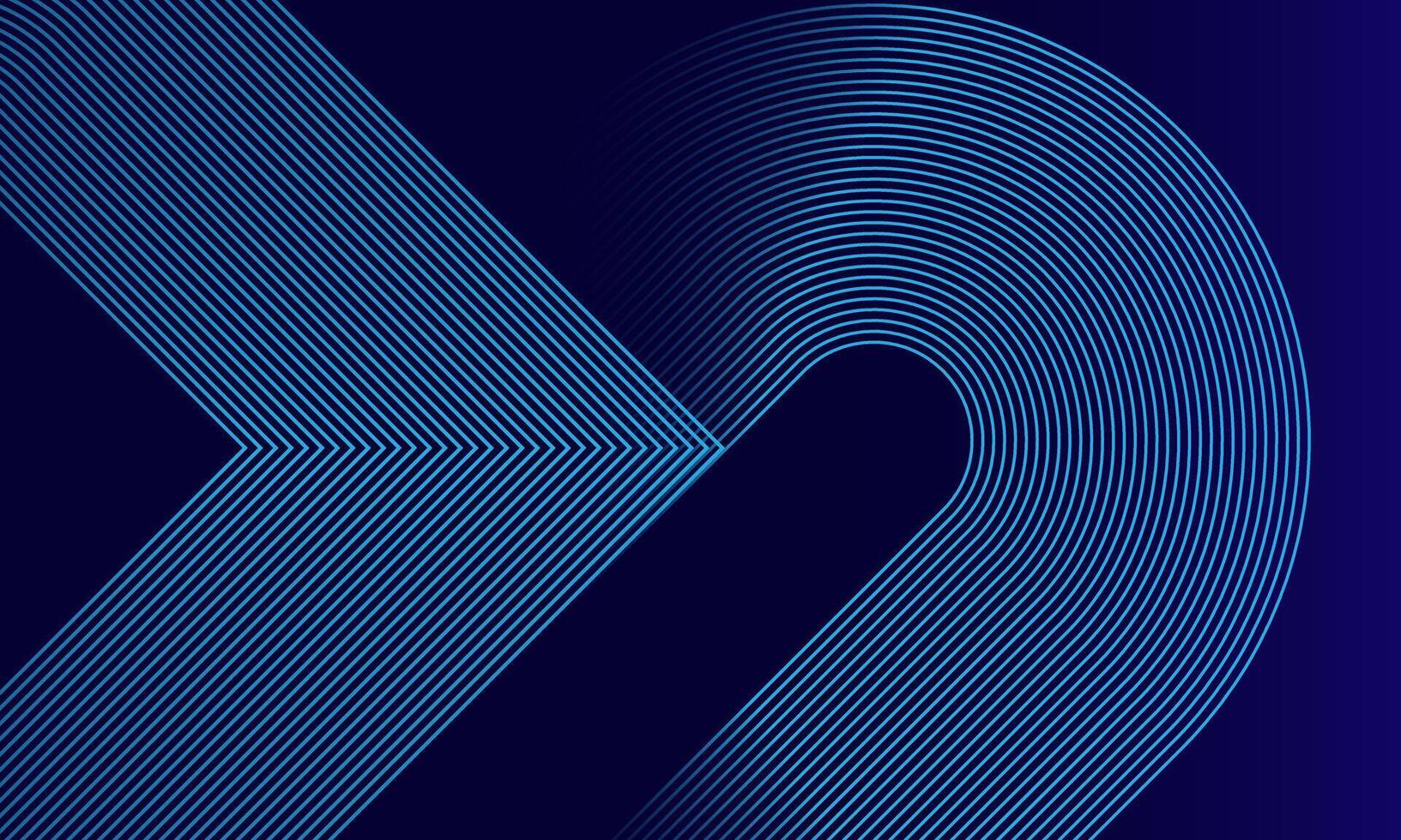 Curved and Angular Blue Line Abstract Background vector