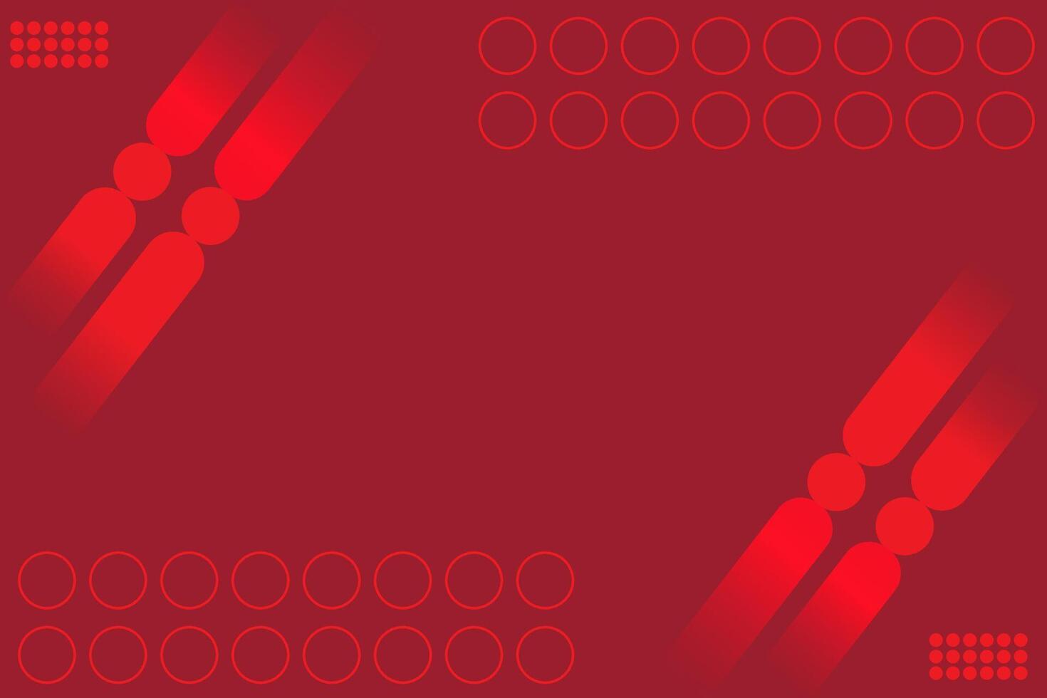 Red Abstract Geometric Background with Gradient Shapes and Circles vector