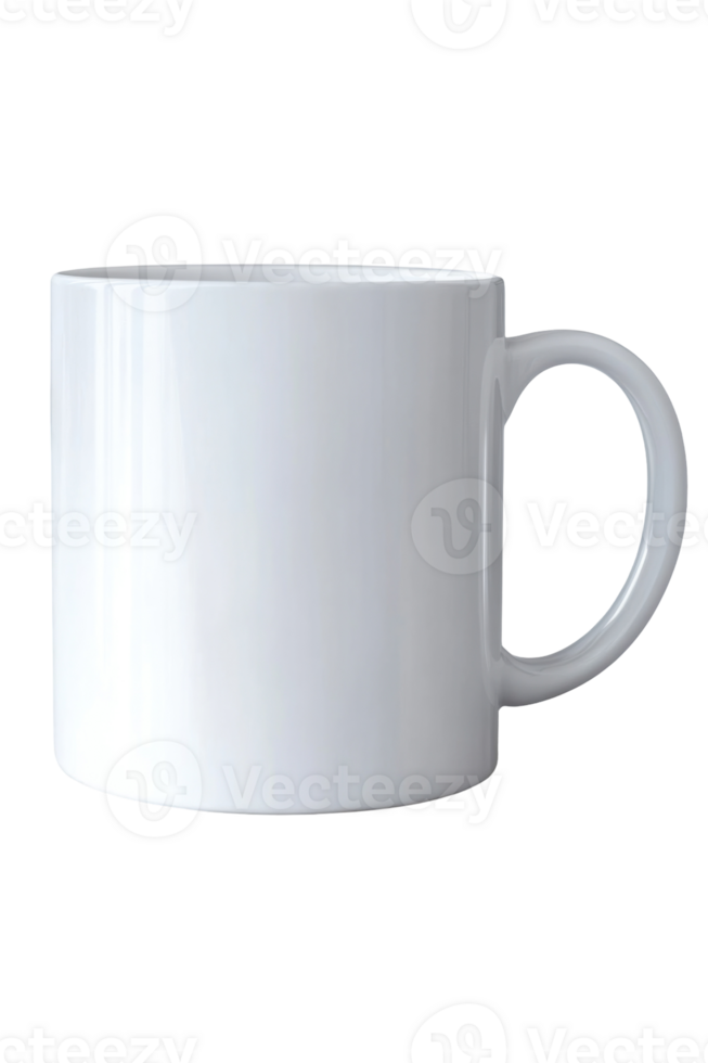 Minimalist white mug placed on a simple surface for a serene view png