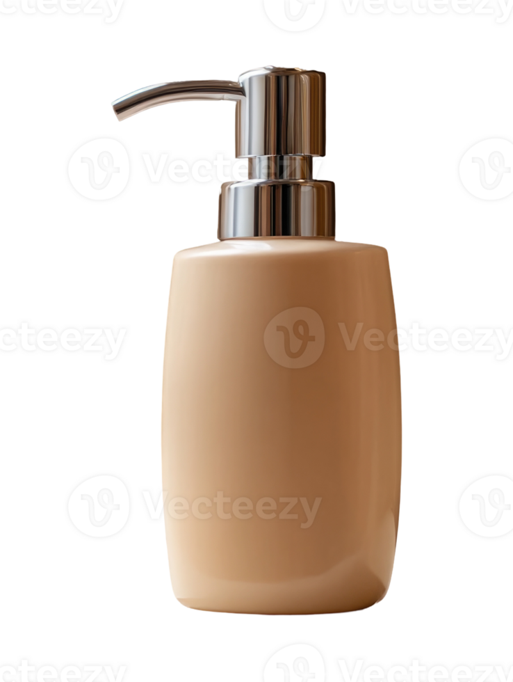 Soft beige dispenser bottle perfect for lotions or soaps in various settings png