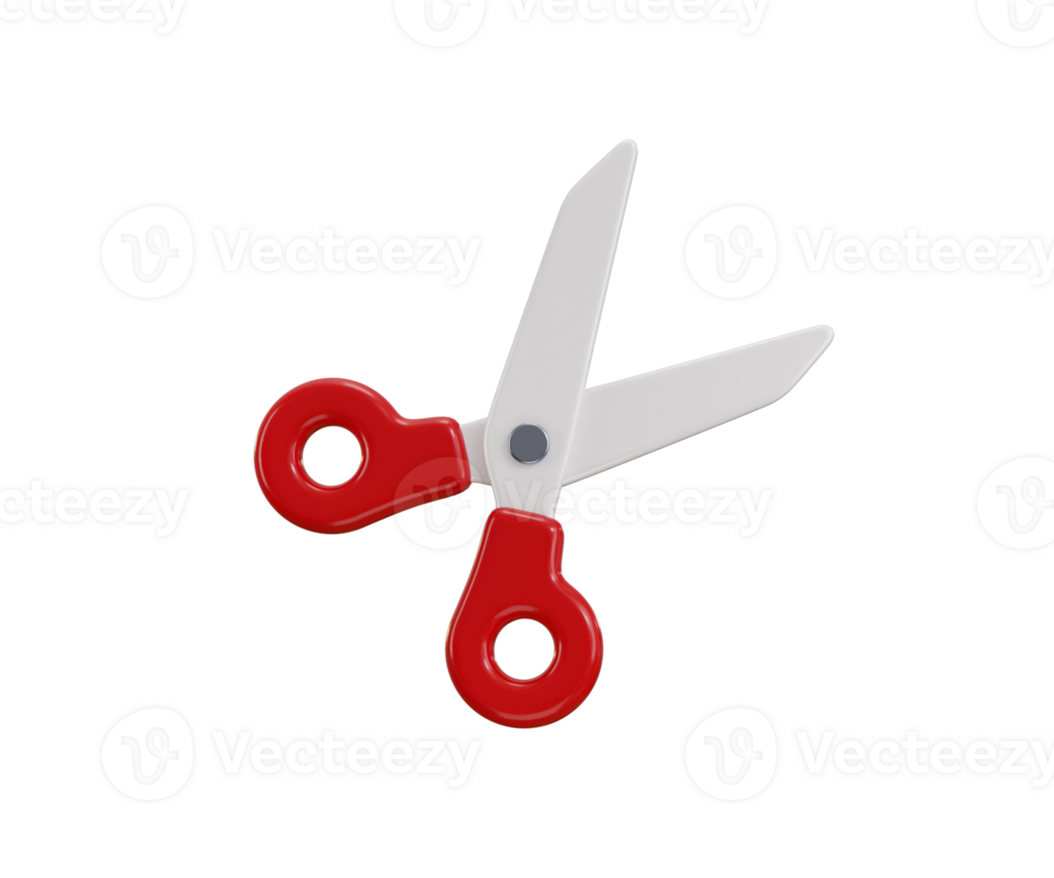 Scissors icon 3d render concept of pair of scissors icon illustration png