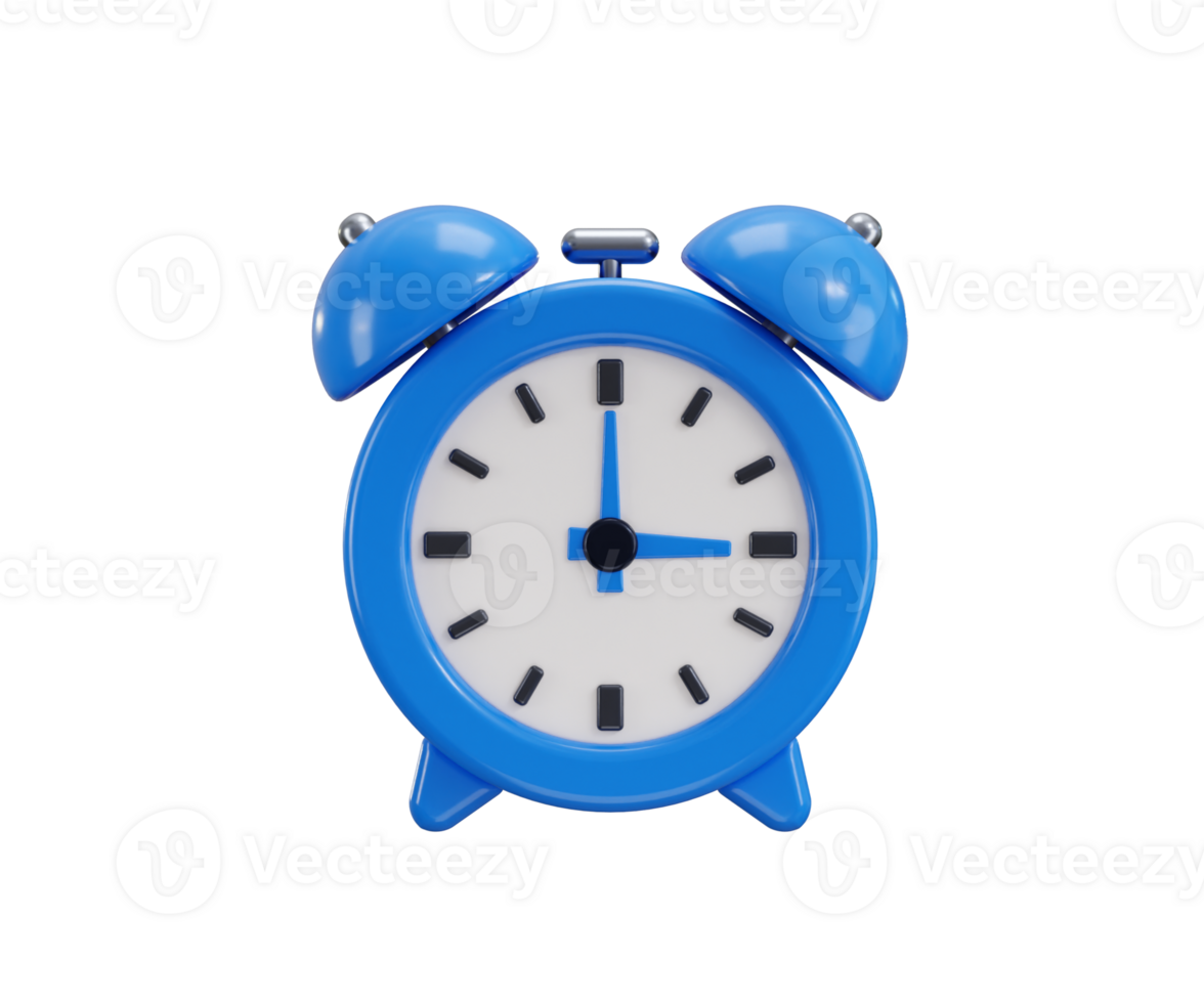 Alarm clock icon 3d render concept of alert reminder date clock icon illustration png