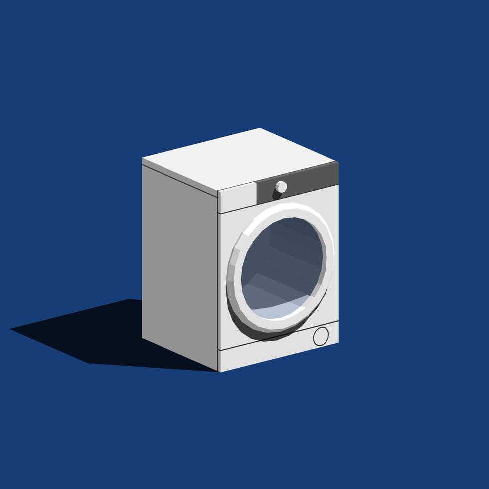 Wash Machine Isometric vector