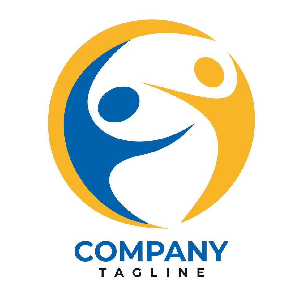 Modern People Collaboration and Unity Symbol for Business vector
