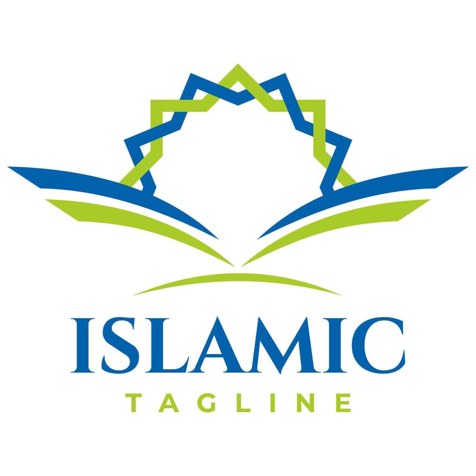 Islamic Quran Logo with Arabic Ornament Icon vector