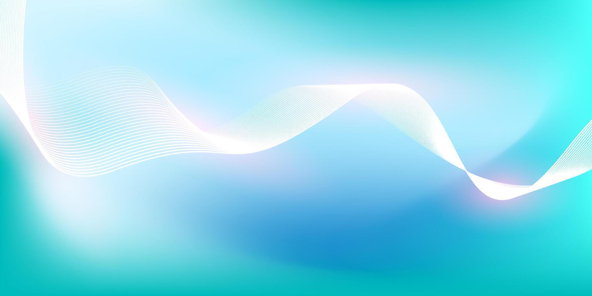 Abstract blue gradient background with shining lines waves. Minimalist background for banner,poster, cover, brochure, flyer,website vector
