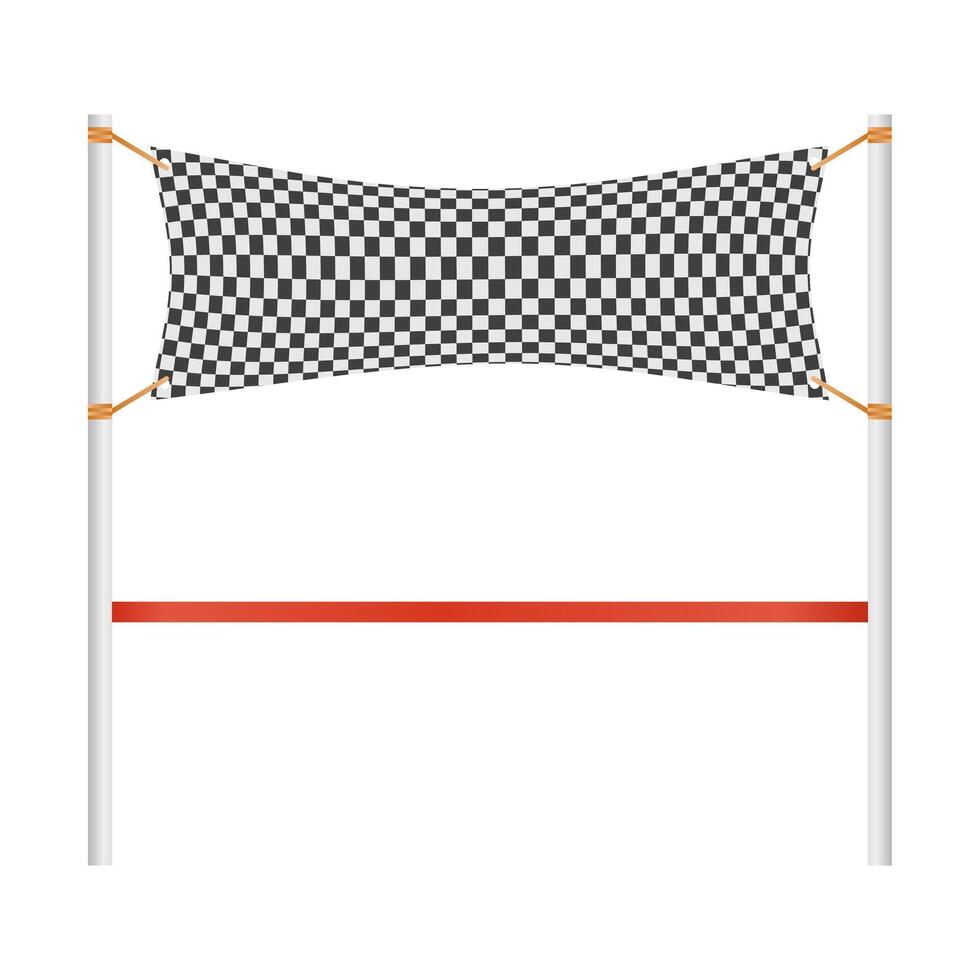 Checkered Finish Line . Finish Line for Racing Competition. Race Attributes. vector