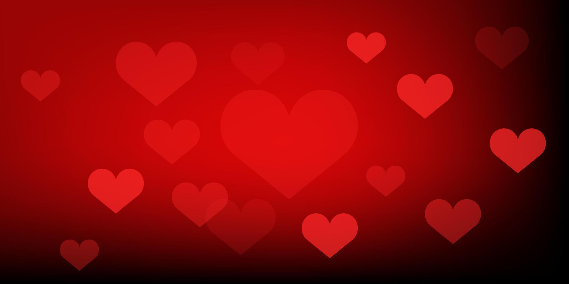 Red Valentine Hearts Background Seamless Pattern for Branding vector