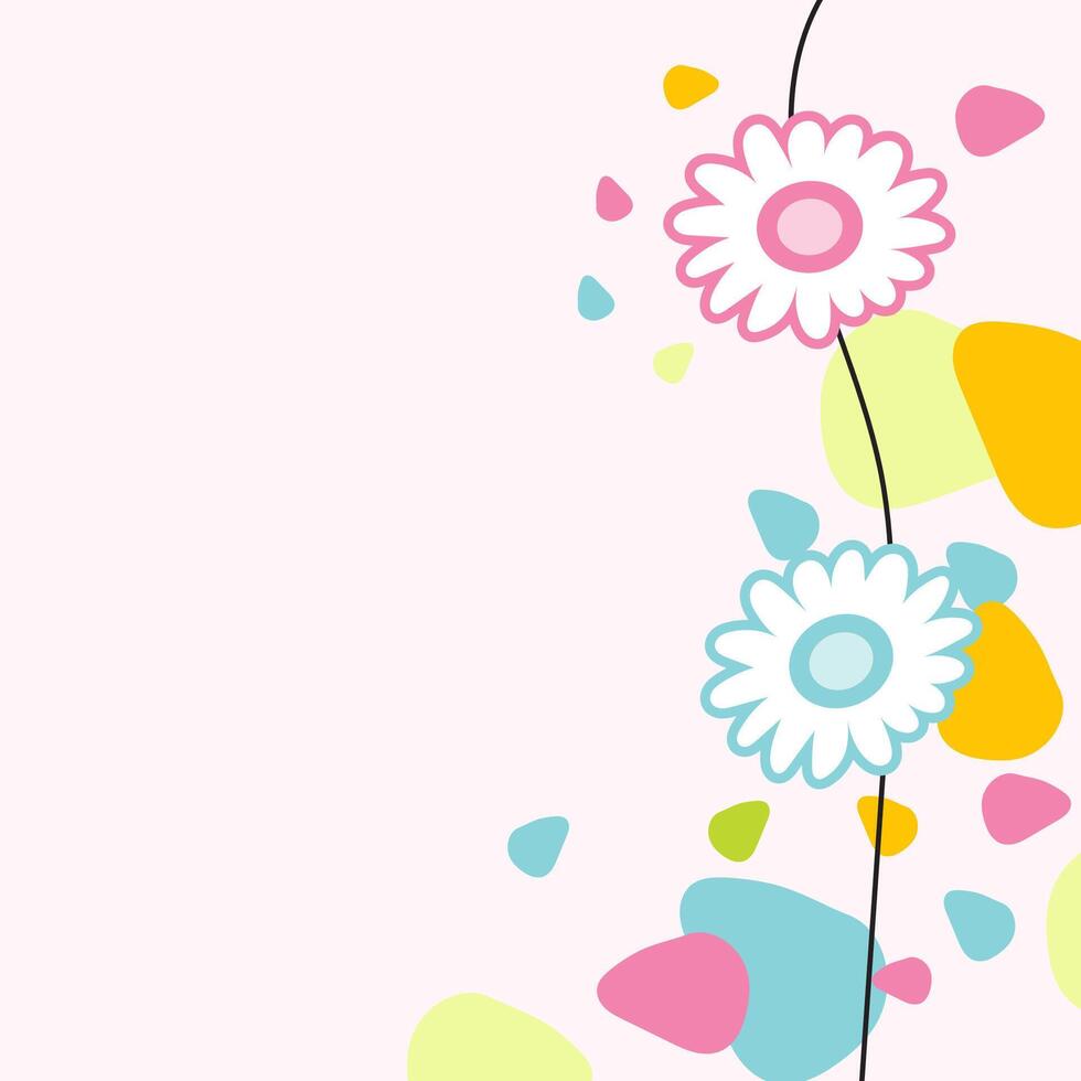 Minimalist Floral Design Template Modern for Branding vector