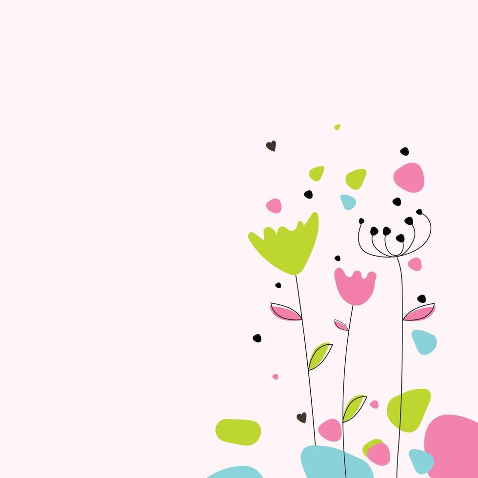 Minimalist Floral Design Template Modern vector