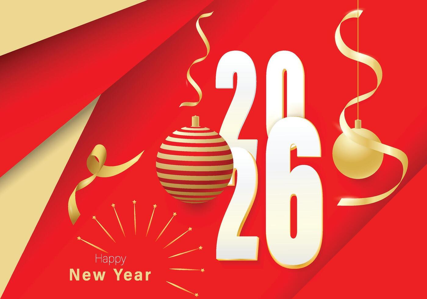 New Year 2026 celebration design vector