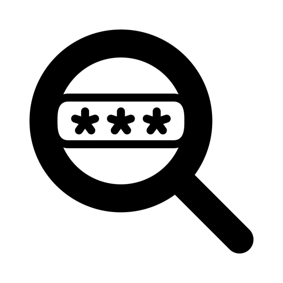 Password Search and Find Security Information vector