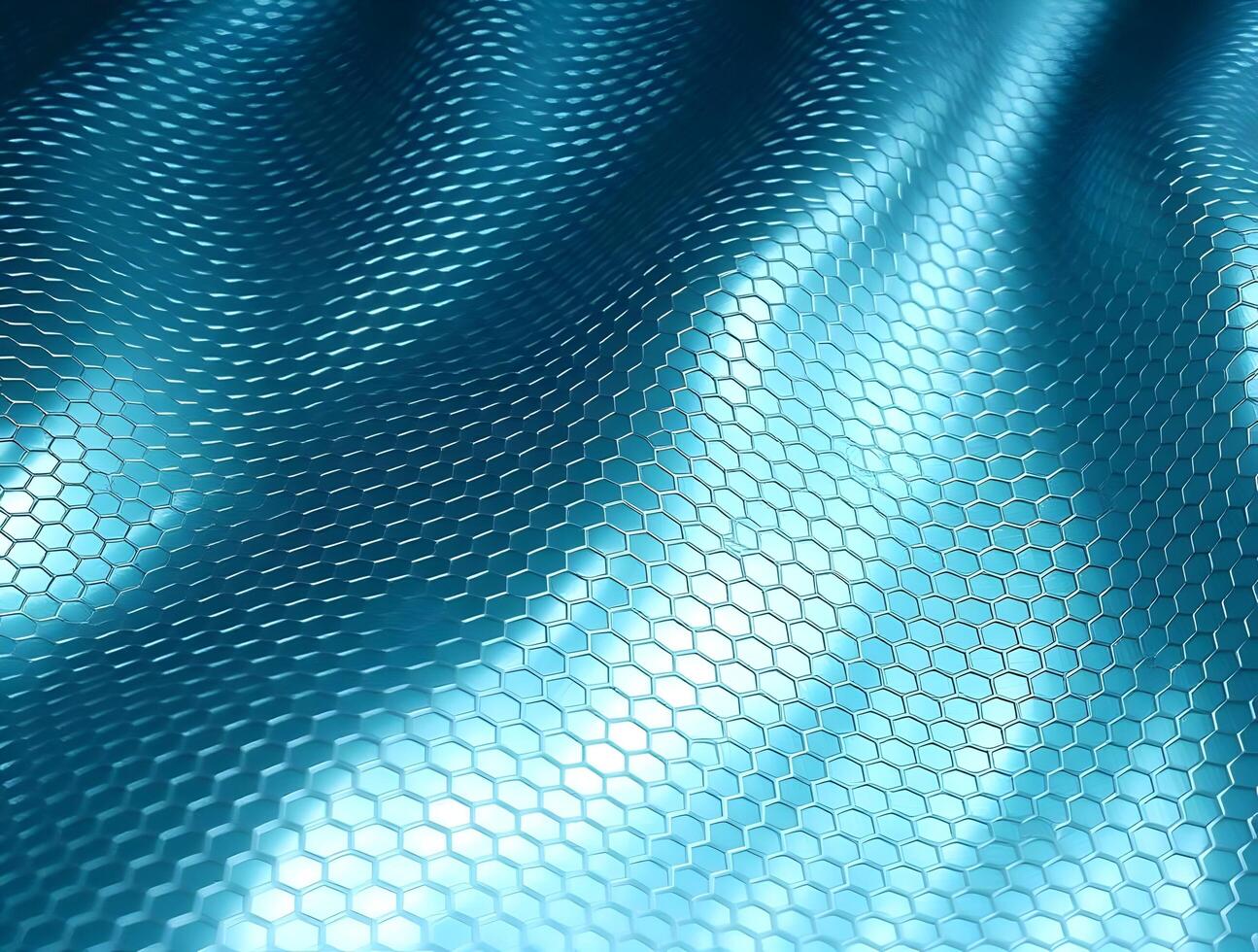 Abstract Teal Hexagon Pattern Seamless Geometric Background Texture photo