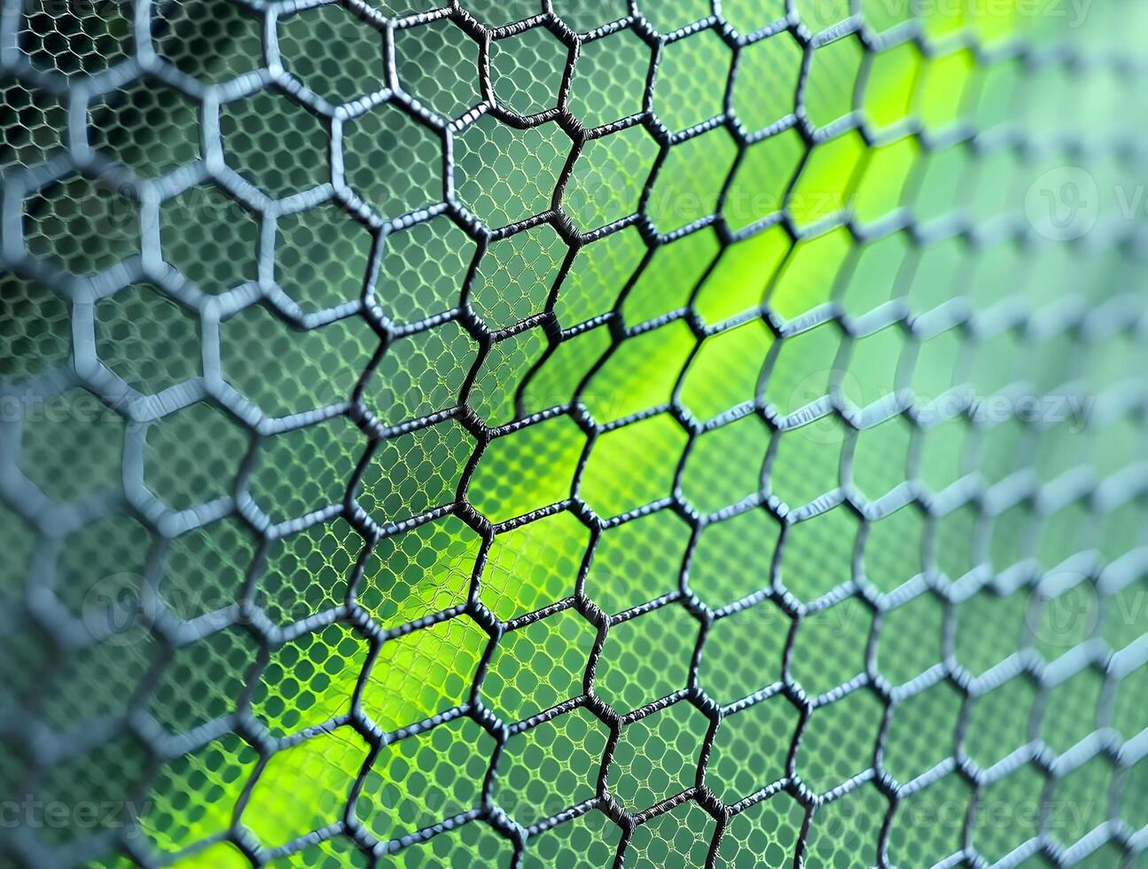 Hexagonal Mesh Network Abstract Green Background Texture photo