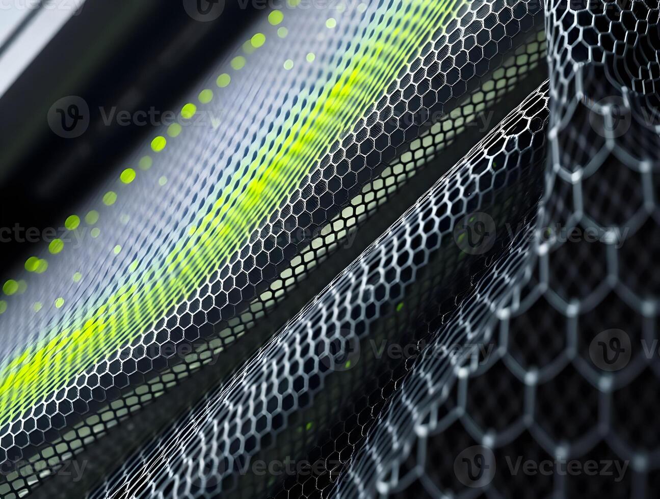 Abstract Hexagon Network Futuristic Grid Pattern Background photo