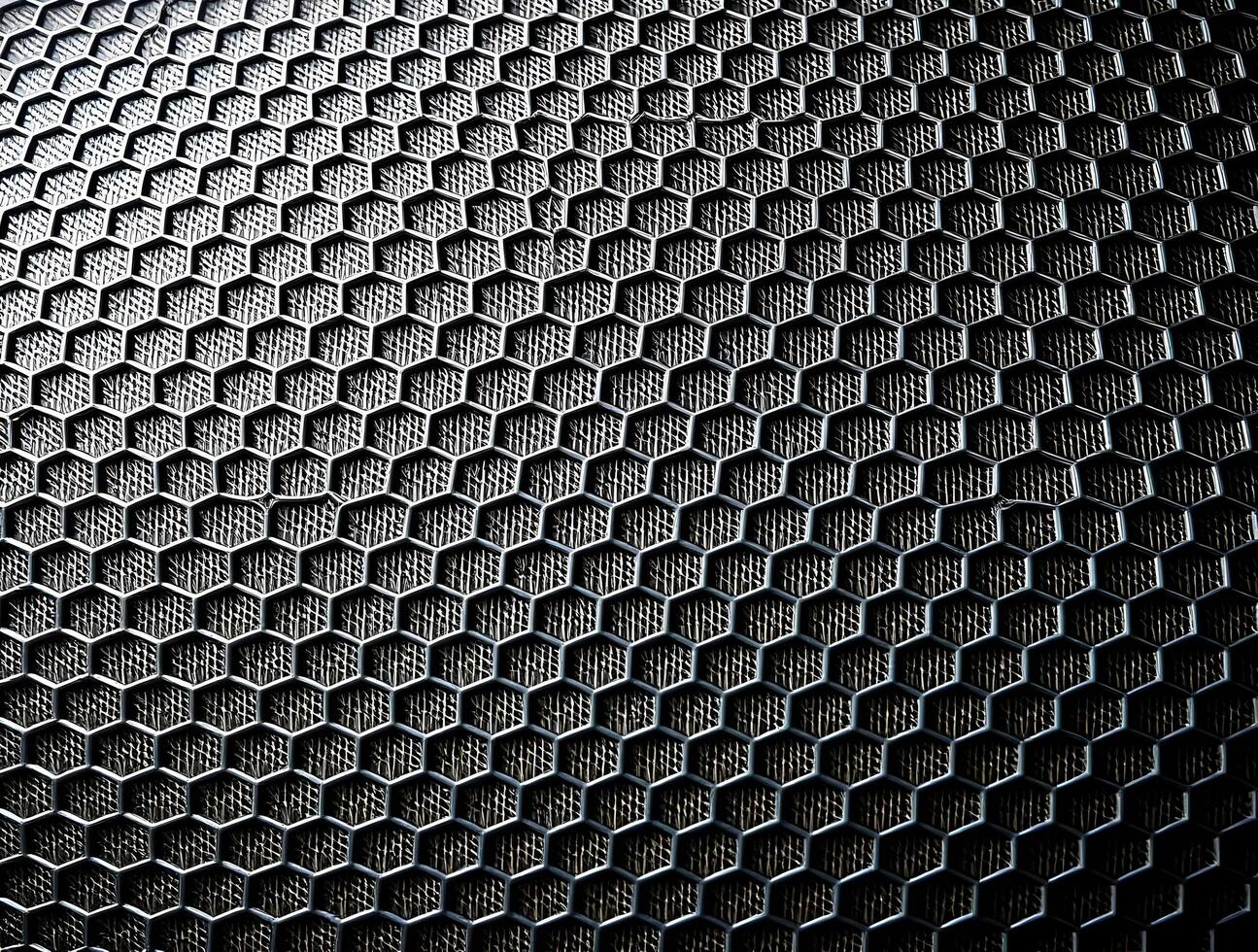 Hexagonal Grid Pattern Dark Gray Geometric Texture Background photo