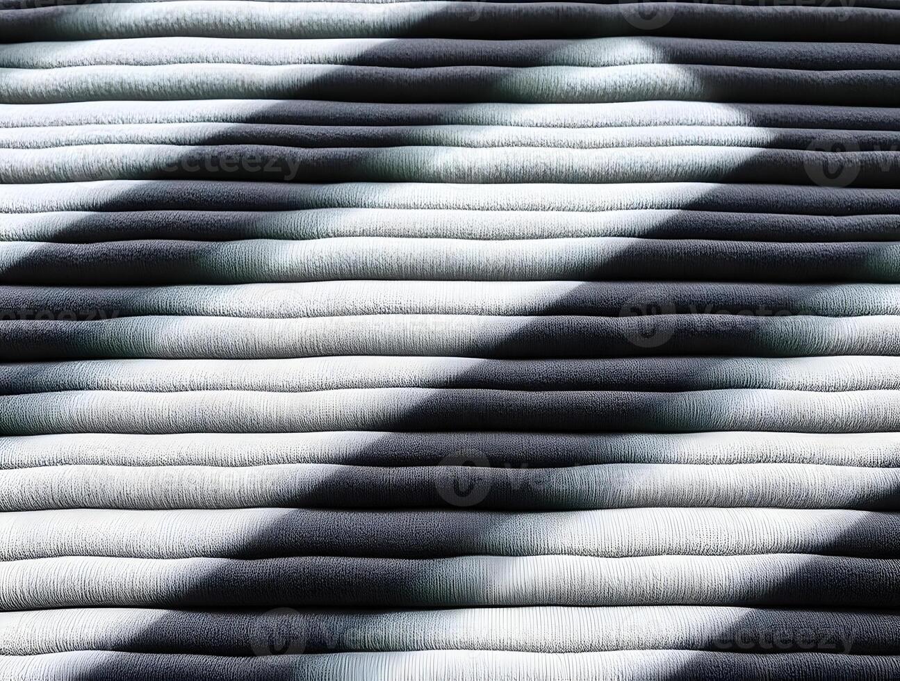 Textured Background Abstract Gray and White Stripes Layered Fabric Pattern Light and Shadow Design photo
