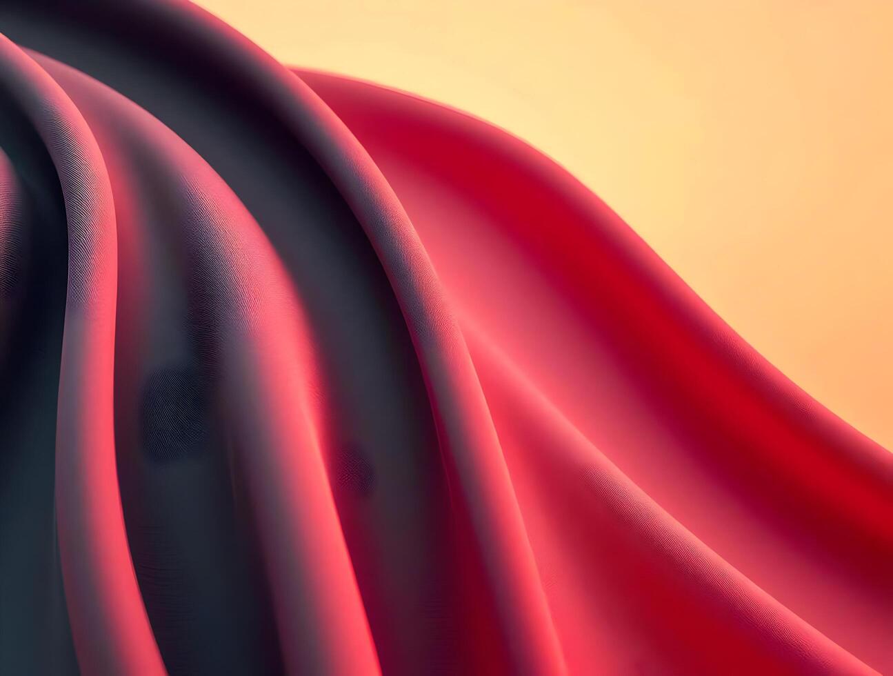 Red and Burgundy Fabric Drape Elegant Textile Texture Background for Design Projects Websites and Presentations Rich Color Gradient Soft Waves Luxurious Material photo