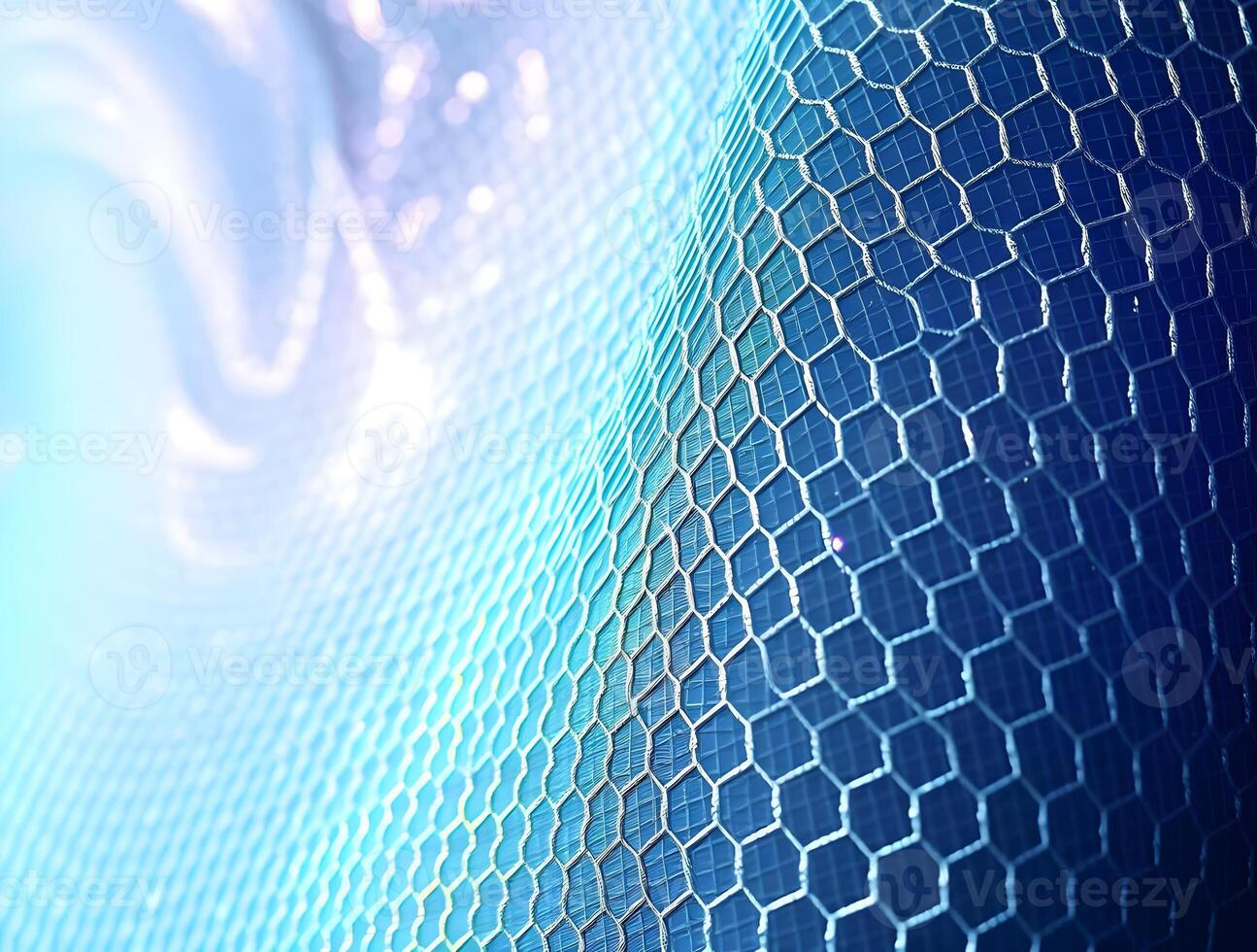 Stunning Abstract Blue Hexagon Pattern Background Texture for Design Projects photo
