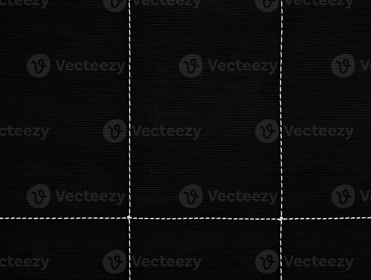 Black Fabric Texture Minimalist Design with White Stitch Detail Background Pattern for Projects photo