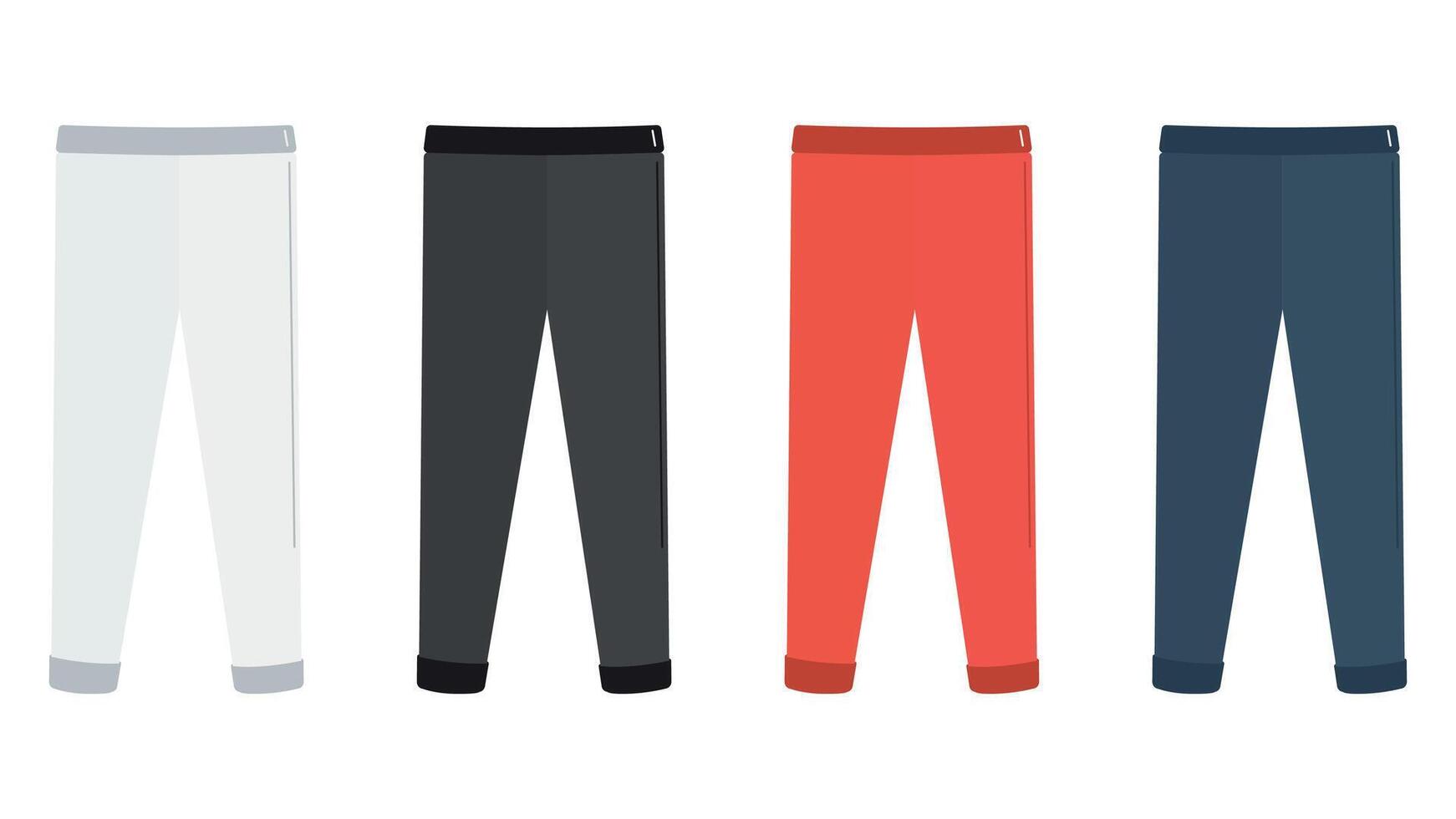colorful pants collection vector