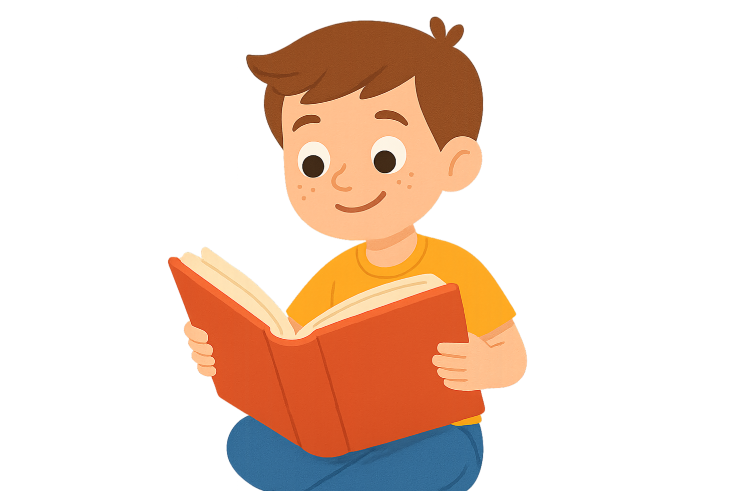 Students reading a book with smile png