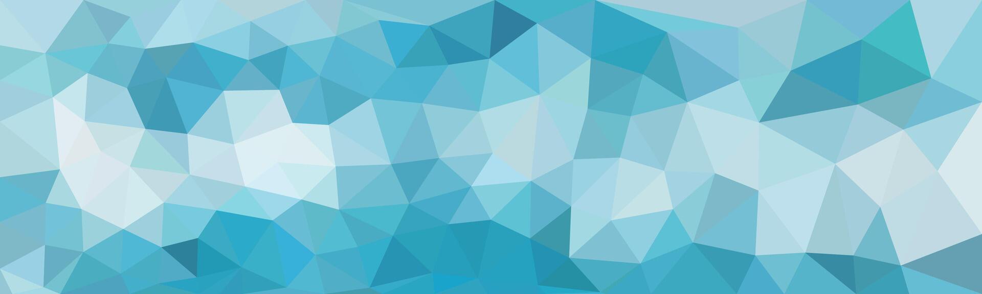 Low poly abstract background with various shades of blue and light cyan, creating a faceted geometric pattern that resembles ice or crystal. vector