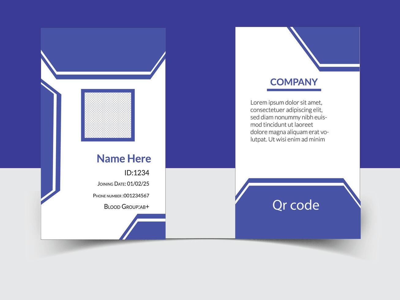 School and College Student Id Card Design Template file fully editable. vector
