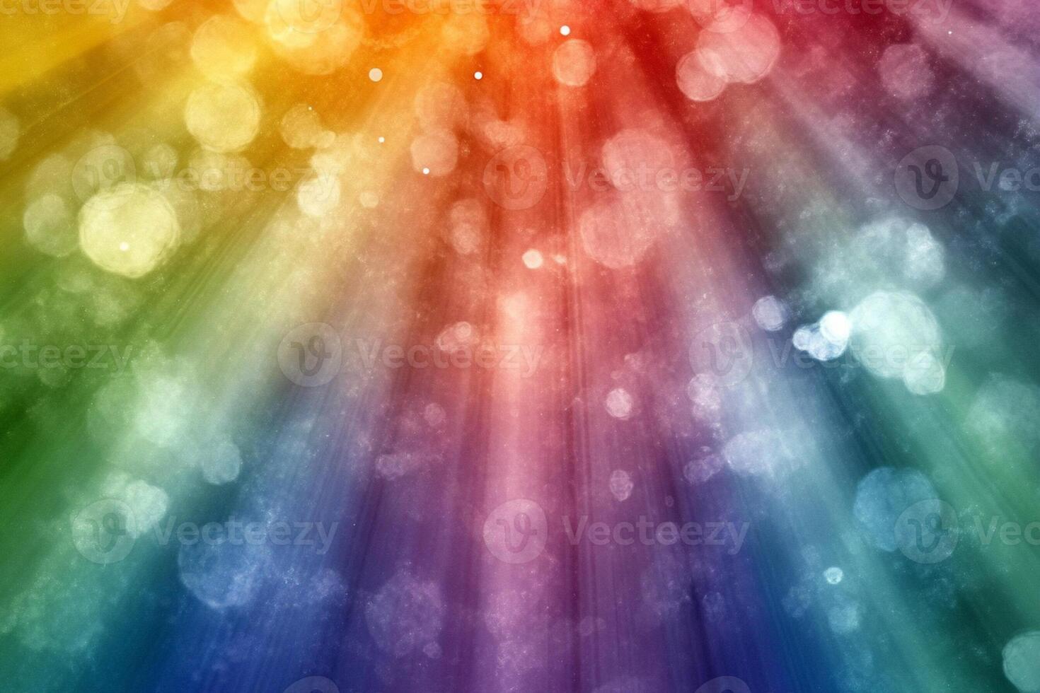Rainbow light background with bokeh effect photo