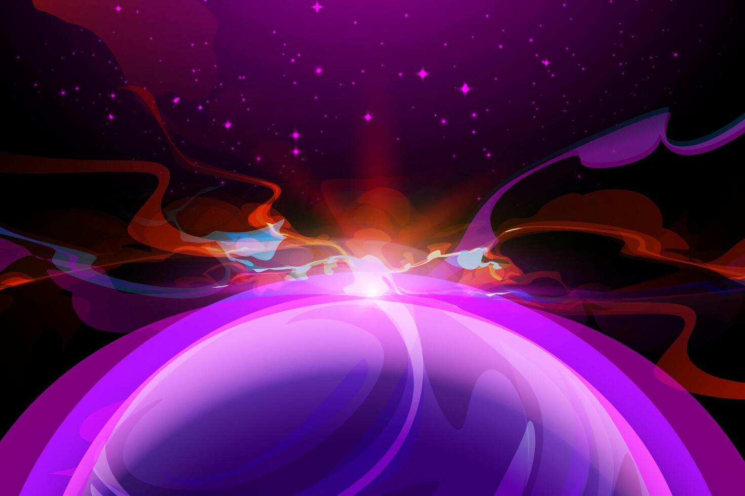 Vibrant abstract cosmic illustration vector