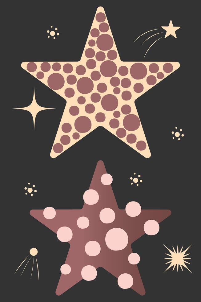 Whimsical Twinkling Stars Collection for Celestial and Night Sky Design vector