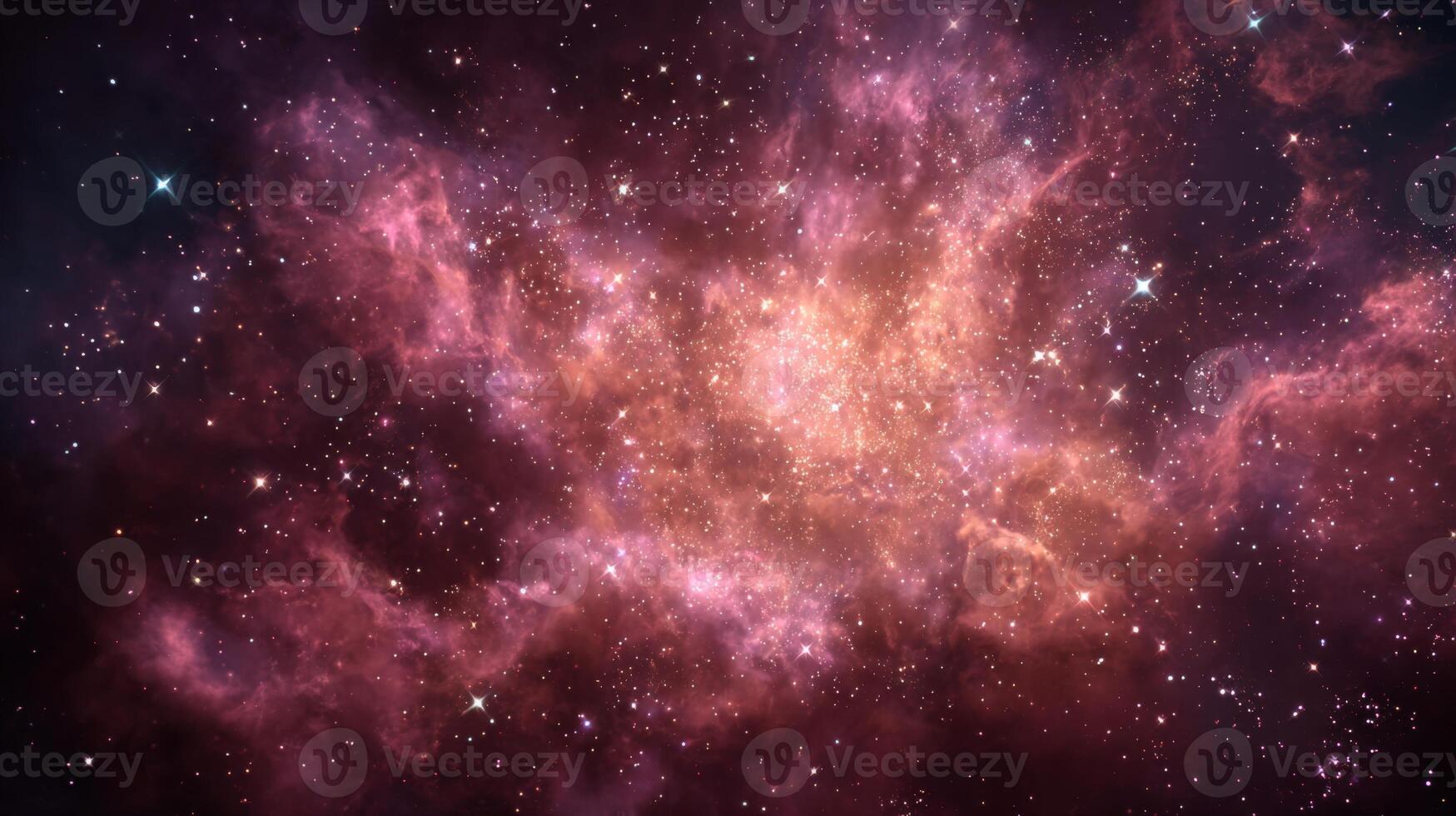 Vibrant Cosmic Nebula with Stars and Galactic Clouds in Deep Space Setting for Astrophysics and Science Exploration photo