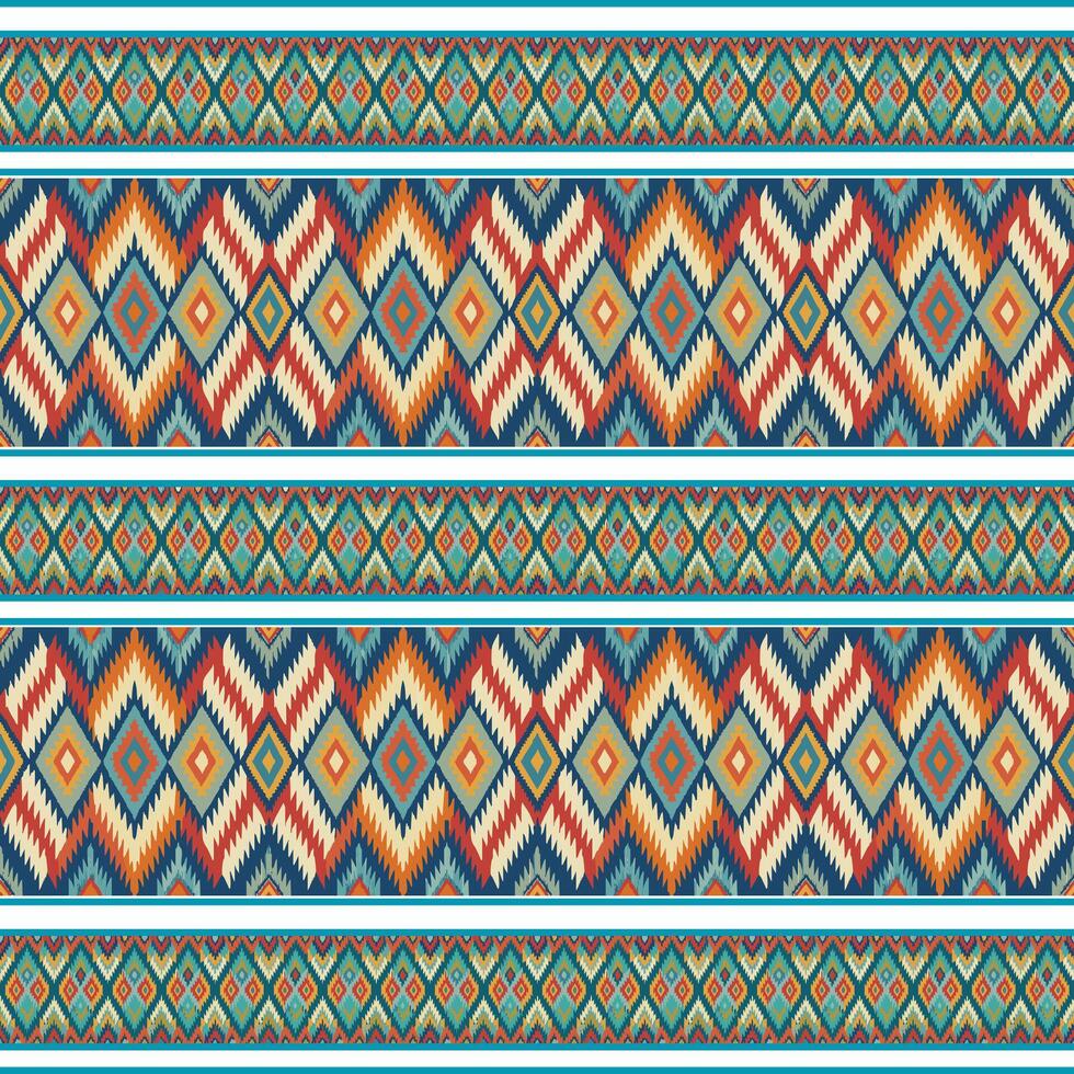 colorful geometric textile pattern vector