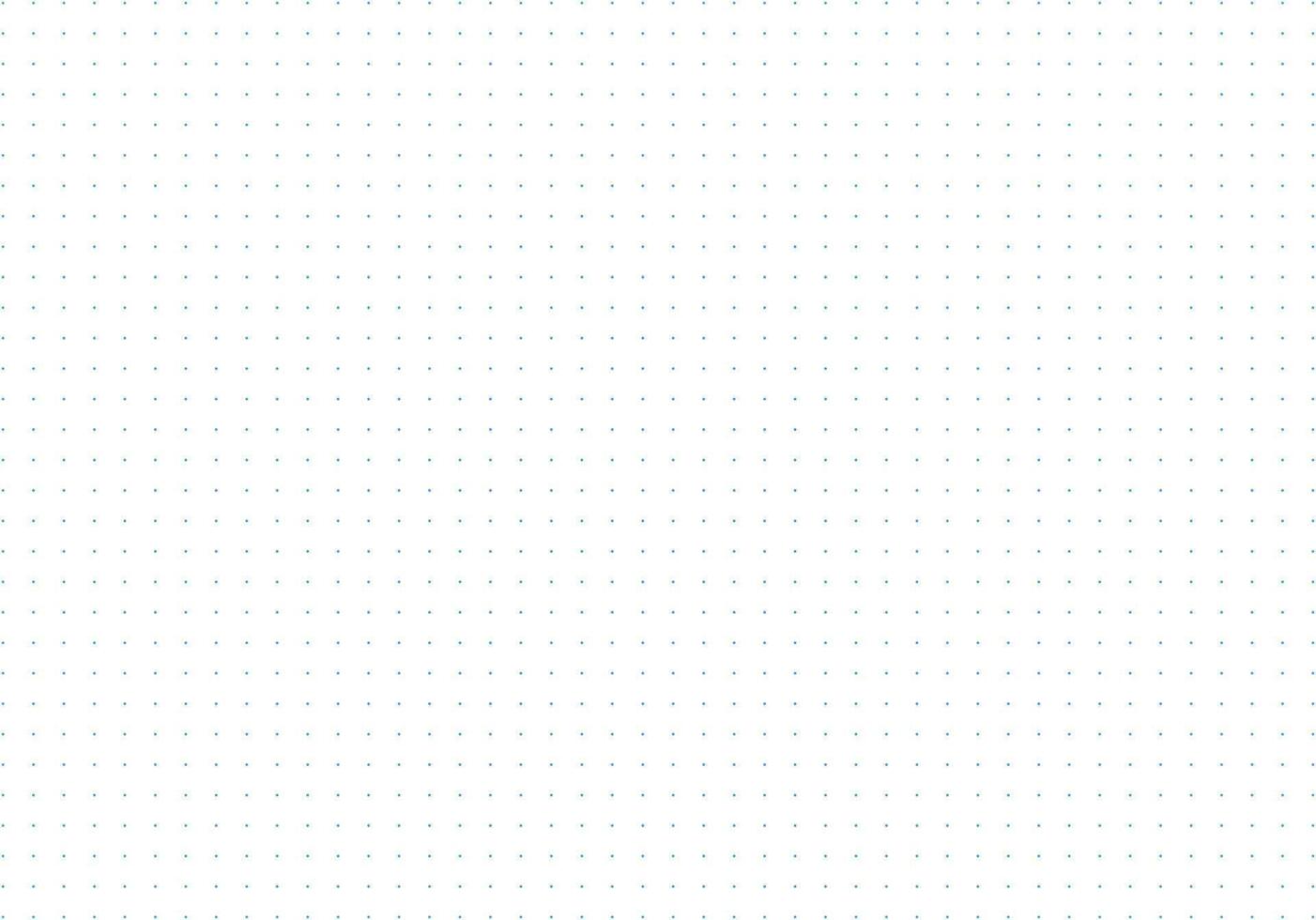 Pattern texture for bullet journal. Dotted squared grid graph paper template for notebooks. Wide printable graphic design sheet. Blue dotted simple background. vector