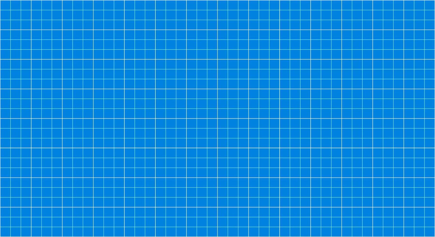 Blue graph paper template with grid pattern. Engineer blueprint page vector