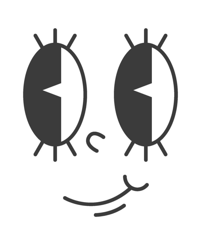 Cartoon Character Face Flat Illustration vector