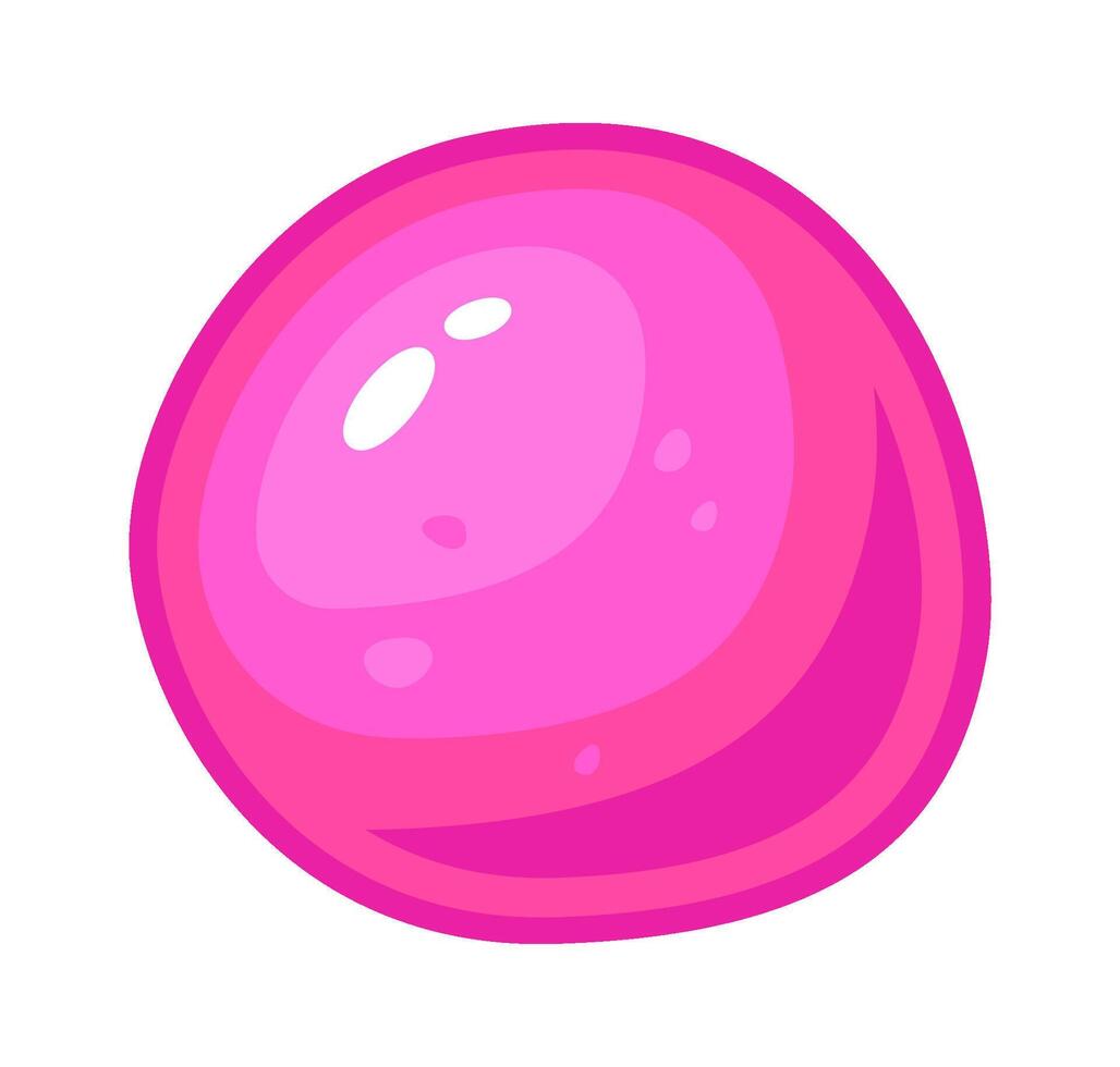 Round Glossy Button Flat Illustration Hand Drawn Icon vector