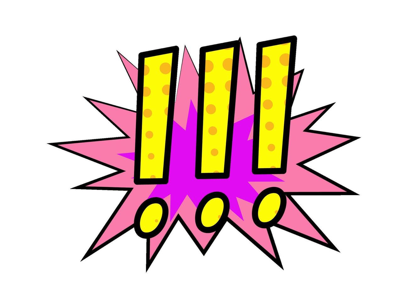 Exclamation Points On Splash vector
