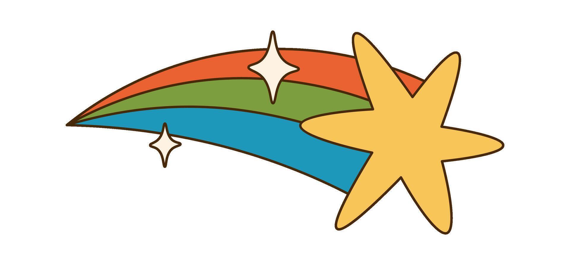 Flying Star Icon Illustration vector