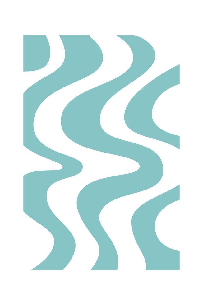 Abstract Curved Rectangle Pattern Icon vector