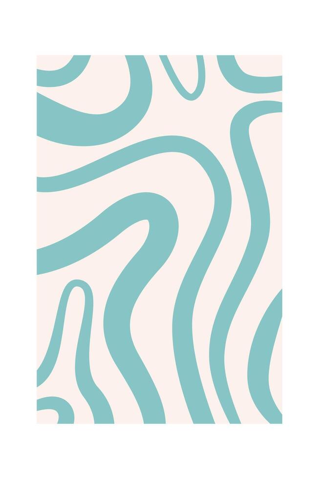 Abstract Curved Rectangle Pattern Hand Drawn vector