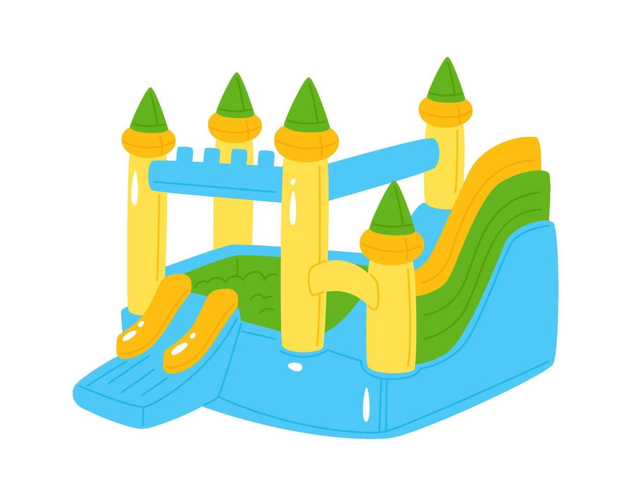 Inflatable Children Castle Playground vector