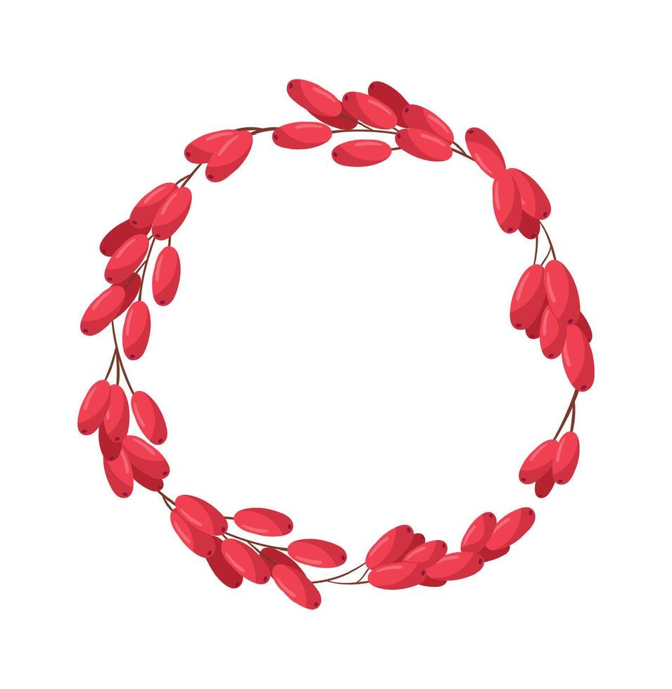 Barberry Round Frame vector